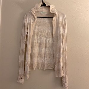 Maurices. Small. Hooded tan striped cardigan